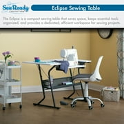 Sew Ready Eclipse Sewing and Craft Table in Black / White
