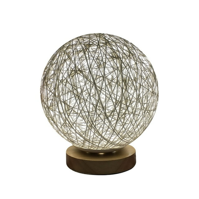 Agiferg 3D USB Charging LED Rattan Moon Night Light Table Desk Moon Lamp