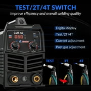 GZ GUOZHI 50Amp Plasma Cutter, Dual Voltage 110V/220V, 10MM Clean Cut, Air Cutter with Pre-Flow, Post-Gas, 2T/4T Modes