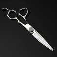 thumbnail image 1 of Tijeras de barbero profesionales de 6 pulgadas, acero japonés 440C, tijeras ergonómicas para cortar el cabello., 1 of 3