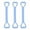 Blue C 3 Pack, variant on AuroraX Resistance Bands with Handles Exercise Bands for Arm Back Shoulder 3 Pack Travel Gym Toning Yoga Pilates Resistance Bands Set