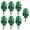 Green*10, variant on RZDLIZJ Trees Miniature Model Train Scenery Plastic, Green, 2.76", 10 Pcs