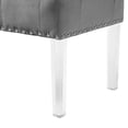 thumbnail image 4 of Newboti Furniture Valley Button Tufted Velvet Upholstered Bench with Acrylic Leg, Gray BN.1752, 4 of 5