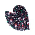 thumbnail image 1 of 1 bufanda con estampado de muñecos de nieve, pañuelo de gasa con estampado, chal de gasa, bufanda con protección Uv para Navidad y playa, 1 of 2