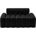 thumbnail image 5 of Meridian Furniture Melody Black Velvet Loveseat, 5 of 11