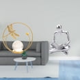 thumbnail image 2 of Estatua de bola de cristal,Estatuas de bolas de cristal para decoración del hogar,escritorio interior,Escultura de bola de cristal Figura de hierro Decoración,Figura de pensador, 2 of 8