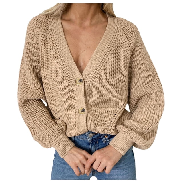 Lace Cardigan for Women Ladies Front Open Sweater Fall Clothes for Women Sweater Long Sleeve Sweater Cardigans for Women Tan Cardigan Button Fitted Long Cardigan Sweater Fall Clothes for Women Work