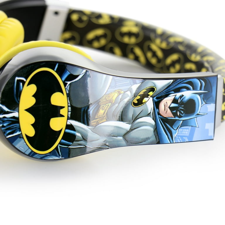 Sakar Batman Kids Cushioned Headphones, Volume Limiter, 3.5