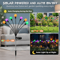 Weatherproof Firefly Solar Outdoor Firefly Decorations, Orange Green and Purple, 8 Pack ...