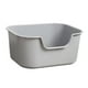 thumbnail image 4 of Caja de arena para gatos con tapa abierta Caja de arena para gatos Inodoro para gatitos Contenedor de caja de arena con tapa abierta Gris, 4 of 9