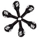 thumbnail image 4 of Juego de globos de Halloween de 50 Uds. De 12 pulgadas, globos decorativos de látex engrosados, globos complicados impresos con esqueleto de calabaza para fiesta, negro, blanco y naranja, 4 of 5