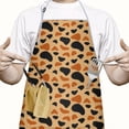 thumbnail image 2 of Leopard Print Adjustable Waterproof Apron for Adults 33x27 Inch – Cooking Apron with 2 Large Pockets, Durable Polyester Bib for Kitchen, Baking, BBQ, and Home Use, 2 of 6