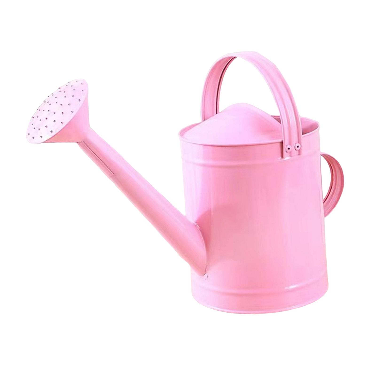 YWMJZEU 4L Watering Can with Handle, Leak, Removable Spout, Garden Tool, Rust-Resistant, pink