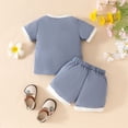 thumbnail image 4 of Ruyang Toddler Girl Floral Outfit Short Sleeve Shirt Tops Summer Spring Cute Drawstring Shorts Set Casual Baby Girl Simple, 4 of 8
