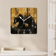 thumbnail image 4 of 10 Inch Wall Clock Battery Operated Square Clock for Office, Kitchen, Outdoor, Living Room,Bear In The Strange Forest Adorable, 4 of 4