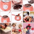 thumbnail image 4 of Mini Electric Chocolate Melting Pot, Dual Temperature Control Fondue Warmer Set with Moulds & Accessories for Chocolate Cheese Butter Candy,Pink, 4 of 9