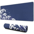 thumbnail image 1 of Wave with the Bottom Of the Fish Scale Pattern desk Mouse Padwaterproofwashable for Office Home Work GamingmousematRubber Base Mousepad with Stitched Edges 31.5x11.8inches, 1 of 7