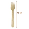 thumbnail image 1 of GUANGHONG 100PCS Party Picnic Disposable Wooden fork Kitchen Dish Pan for, 1 of 4