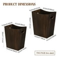 thumbnail image 4 of 2 Pack Trash Bin Wooden Waste Basket Office Trash Can Bedroom Garbage Can Decorative Wood Bathroom Accessories Trash Can for Office Near Desk, Bedroom, Bathroom, Living Room, Kitchen, RV (Brown), 4 of 7