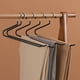 thumbnail image 5 of Percha para pantalones en forma de Z, antideslizante, resistente, de hierro, con 5 ganchos, organizador de armario que ahorra espacio, diseño antideslizante y sin rastros para un,Vsgery, 5 of 8