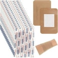 thumbnail image 1 of y Large Bandages 3 x 4 Inch Wound Care Flexible Adhesive Bandages Latex ee Fabric Bandages for Care and Protect Wounds Large Size for First Aid Wound Care Assorted Bandages (100 Pcs), 1 of 5