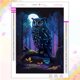 thumbnail image 1 of Pintura de diamante 5D de búho oscuro, mosaico de luciérnaga de bosque, espinas de punto de cruz, arte a mano, decoración de la pared del hogar, nueva colección 2023, 1 of 4