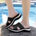 thumbnail image 2 of IUJSOY Womens Wedge Sandals Arch Support Platform Slippers Non-Slip Trendy Rhinestone Slip on Shoes, 2 of 7