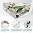 thumbnail image 4 of Twin XL Quilt Set 68''x98'', Flowers Leaves Lightweight Bedspread Coverlet Set with 2 Pillow Shams, Farmhouse White Botanical Magnolia Retro Breathable All Season Quilt Bedding for Dorm/Guest Room, 4 of 9