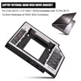 thumbnail image 2 of Carcasa interna para computadora portátil 2,5 pulgadas SATA I II III HDD Disco duro Unidad de CD DVD-ROM Soporte, 2 of 10