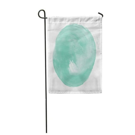 SIDONKU Blue Aquarelle Abstract Creative Watercolor Mint Color Spot on Circle Colorful Garden Flag Decorative Flag House Banner 28x40 inch