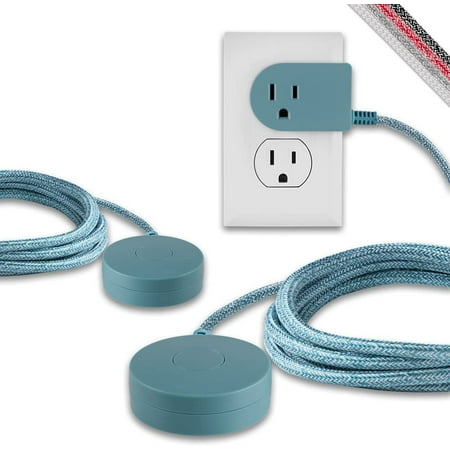 MSYMY Designer On/Off Switch Plug, 2 Pack, 6 Ft Braided Power Cord, 3 ...