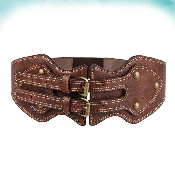 COSMOBETTY 1Pack Travel Friendly Wide Pu Leather Waist Belt for Jeans Women with Quick-release Buckle