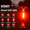 thumbnail image 2 of Enfitnix XlitET, asiento de luz trasera para bicicleta, cojín y poste, soporte doble, lámpara trasera para bicicleta, inicia parada, linterna con detección de freno Enfitnix Lámpara de cola de bicicleta, 2 of 7