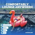 thumbnail image 6 of SWIMLINE ORIGINAL 90627 Giant Inflatable Flamingo Pool Float Floatie Ride-On Lounge W/ Stable Legs Wings Large Rideable Blow Up Summer Beach Swimming Party Lounge Big Raft Tube Decoration Toys Kids, 6 of 13