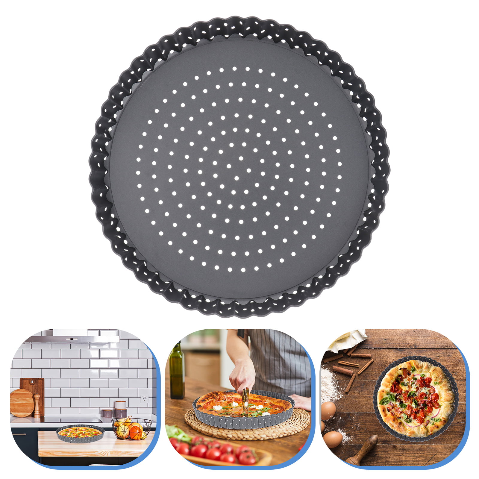 Pizza Pan 18 Inch 6-Inch Round Baking Pizza Mold Tray Removable