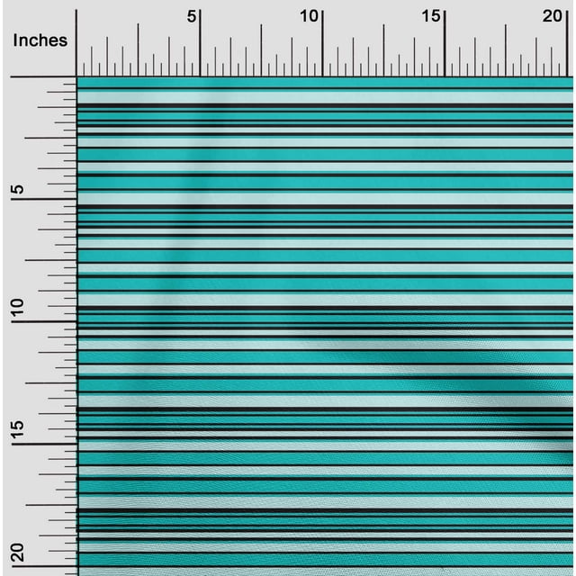 oneOone Cotton Poplin Fabric Horizontal Stripe Print Fabric By The Yard 42 Inch Wide