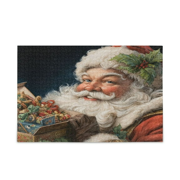 WOBOGO Santa Claus Puzzle Challenge 500 Piece Jigsaw Suitable for Game Night Finished Size 20.5 x 14.9in