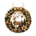 thumbnail image 3 of Clearance! Gold Reindeer Wreath Diamond Art Hanging Kit for Adults, DIY Bow Bell Suncatcher Craft, Special Shaped Rhinestone Pendant, Christmas Home Decor, 3 of 8