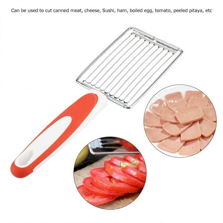 

Kitchen Gadgets Stainless Steel Luncheon Meat Cutter Ham Fruit Tomato Cheese Kitchen Soft Food Cutting Tool Luncheon Meat Cutter Kitchen Food Cutter