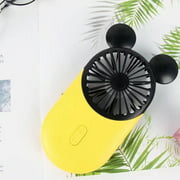 Clairlio Mini Fan Summer Cooling Fan Handheld Personal Fan with LED Light (Yellow) - image 5 de 9