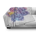 thumbnail image 3 of Lotus Soft Flannel Fleece Throw Blanket, Watercolor Vivid Mandala Artwork, Cozy Plush for Indoor and Outdoor Use, 50" x 70", Earth Yellow Violet Blue, by Ambesonne, 3 of 6