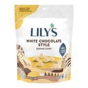 Lily's White Chocolate Style No Added Sugar Baking Chips, Bag 7 oz