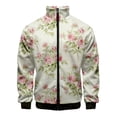 thumbnail image 3 of Chaqueta con estampado 3D de plantas y flores para hombre, abrigo de manga larga con estampado retro, chaquetas con cremallera de gran tamaño y personalidad para mujer, blusas de calle, 3 of 5