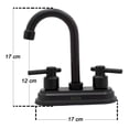 thumbnail image 2 of Mezcladora Lavabo Cuerpo Laton Negro Mate Maneral Redondo, 2 of 5