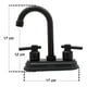 thumbnail image 2 of Mezcladora Lavabo Cuerpo Laton Negro Mate Maneral Redondo, 2 of 5
