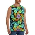 thumbnail image 2 of Easygdp Hippie Style Men's Breathable Tank Tops Sleeveless Sporty T Shirts for Basketball, Mountaineering, Bodybuilding -3X-Large, 2 of 8