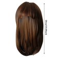 thumbnail image 3 of LHWEN Fashion Brown Straight Wig for Women Elegant Medium Length Heat Fiber Adjustable Cap Realistic Look Easy to and Maintain Suitable for Most, 3 of 6