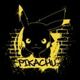 thumbnail image 2 of Men's Pokemon Pikachu Mural  Graphic Tee Black Medium, 2 of 5