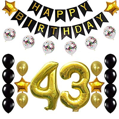 43rd Birthday Decorations Party Supplies Happy 43rd Birthday Confetti ...