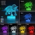 thumbnail image 3 of YSITIAN Dinosaur Night Light for Kids, 3D Illusion Lamp 3-Pattern & 16 Colors Changing LED Dino Nightlight with Smart Touch & Remote Control YT-7360, 3 of 8